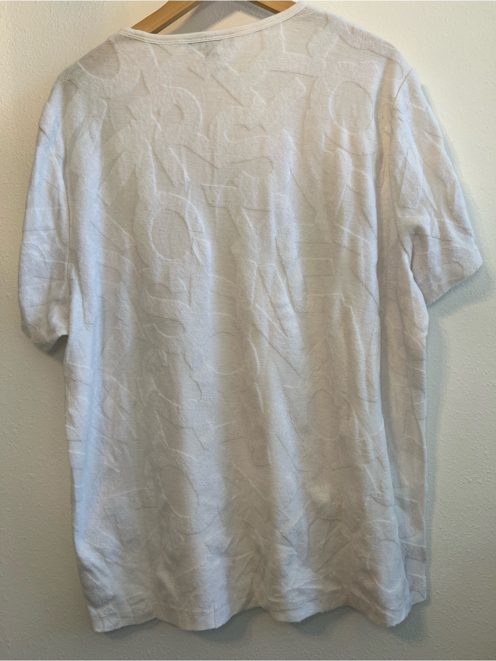 Michael Kors White Short-Sleeve Embossed Logo Tee - Picture 2 of 6